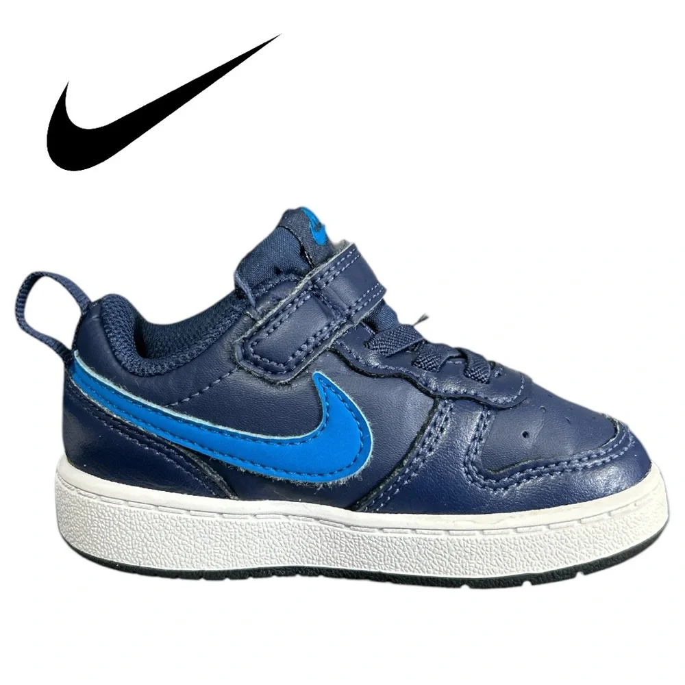 NIKE Court Borough Low 2 Sneakers Navy Blue BQ5453-403 Sneakers - Size 6C